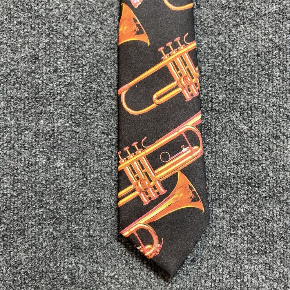 Original Ralph Marlin Trumphet Themed Tie Vintage
